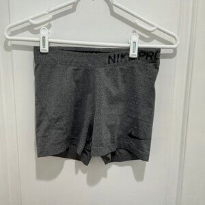 Nike Pro Dri-FIT Shorts Womens XSmall Gray Compression Training Athletic Gym